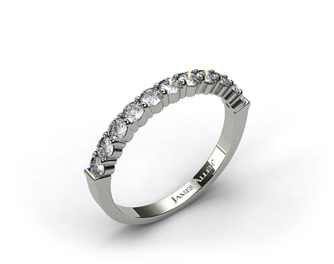14k White Gold 0.50ct Common Prong Diamond Wedding Ring 